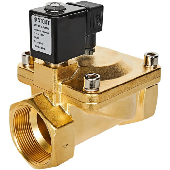 Клапан соленоидный (электромагнитный) STOUT непрямого (пилотного) действия НЗ 24В G2, SSV-0030-024050