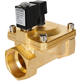 Клапан соленоидный (электромагнитный) STOUT непрямого (пилотного) действия НЗ 220В G2, SSV-0030-220050