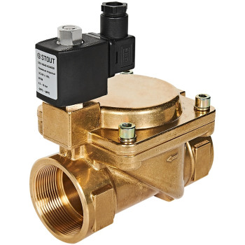 Клапан соленоидный (электромагнитный) STOUT непрямого (пилотного) действия НО 24В G2, SSV-0040-024050