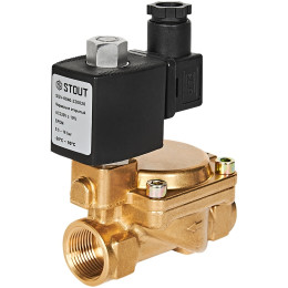 Клапан соленоидный (электромагнитный) STOUT непрямого (пилотного) действия НО 220В G3/4, SSV-0040-220020