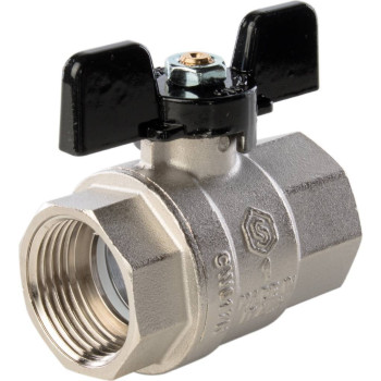 Кран шаровой STOUT полнопроходной, ВР/ВР, ручка бабочка 1, SVB-0002-000025