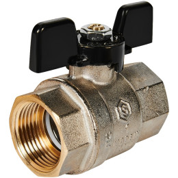 Кран шаровой полнопроходной STOUT ВР/ВР ручка бабочка 1, SVB-0002-200025