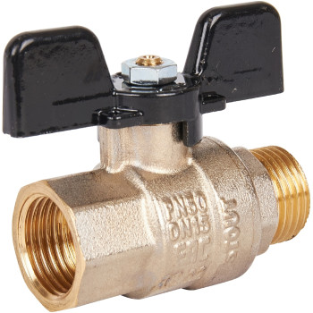 Кран шаровой полнопроходной STOUT ВР/НР, ручка бабочка 1/2, SVB-0004-000015