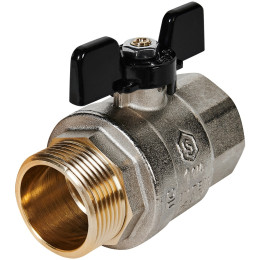 Кран шаровой полнопроходной STOUT ВР/НР ручка бабочка 1 1/4, SVB-0004-200032