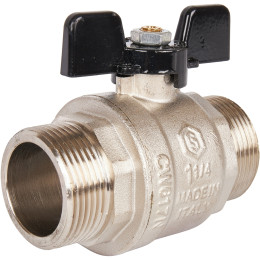 Кран шаровой STOUT полнопроходной, НР/НР, ручка бабочка 1 1/4, SVB-0006-000032