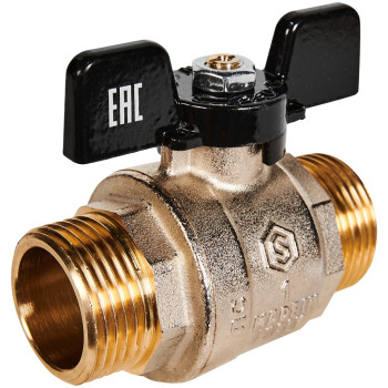 Кран шаровой полнопроходной STOUT НР/НР ручка бабочка 1, SVB-0006-200025