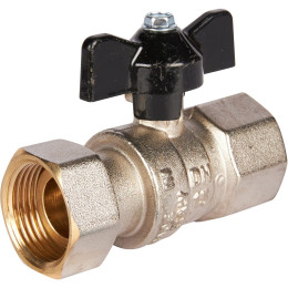 Кран шаровой STOUT с накидной гайкой ВР/накидная гайка, ручка бабочка 3/4x3/4, SVB-0009-000020