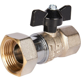 Кран шаровой STOUT 3/4x1 с накидной гайкой, ВР/накидная гайка, ручка бабочка, SVB-0009-002025