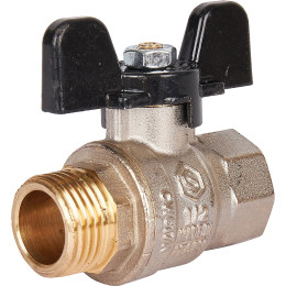 Кран шаровой STOUT SVB стандартнопроходной, ВР/НР, ручка бабочка 1/2, SVB-0014-000015