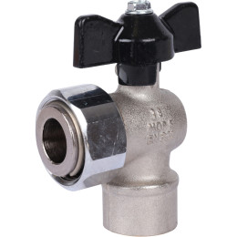 Кран шаровой STOUT 1/2x3/4 с накидной гайкой угловой, ВР/накидная гайка, ручка бабочка, SVB-1010-001520
