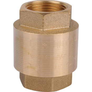 Клапан обратный пружинный муфтовый с пластиковым седлом STOUT 3/4, SVC-0012-000020