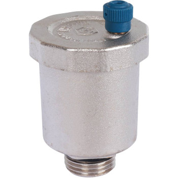 Воздухоотводчик автоматический вертикальный выпуск STOUT нар.р. 1/2 никель., уплотнительное кольцо — NBR, SVS-1011-000015