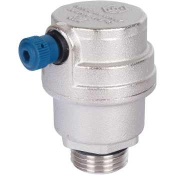 Воздухоотводчик автоматический боковой выпуск STOUT нар.р. 1/2 никель., уплотнительное кольцо — NBR, SVS-1012-000015