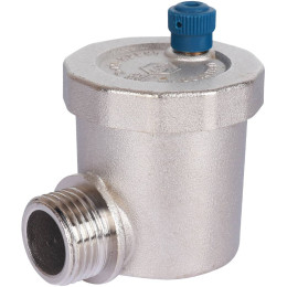 Воздухоотводчик автоматический вертикальный выпуск STOUT угл.подкл. нар.р. 1/2 никель, SVS-1013-000015