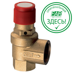 Клапан предохранительный автоматический 1/2"х1/2", ВР-ВР, 6 бар FAR