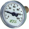 Термометр 3/8", торцевое соединение, 0...120°С, зонд 36 мм, ф40 мм FAR