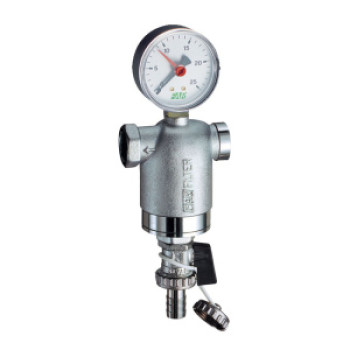 Фильтр 1" ВР-ВР, с манометром, 100мкм, Max: 95 °C, 25 бар