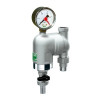 Фильтр 300мкм, с манометром, Max: 95 °C, 25 бар. Поворотное соединение 1" ВР-НР