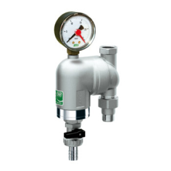 Фильтр 100мкм, с манометром, Max: 95 °C, 25 бар. Поворотное соединение 1" ВР-НР