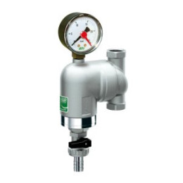 Фильтр 300мкм, с манометром, Max: 95 °C, 25 бар. Поворотное соединение 1" ВР