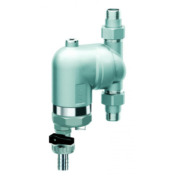 Фильтр с поворотным соединением, 3/4", НР-НР, 100 мкм, с магнитной вставкой, под манометр, Tmax: 95 °С, 25 бар FAR