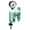 Фильтр с поворотным соединением, 3/4", ВР-НР, 300 мкм, с магнитной вставкой, с манометром, Tmax: 95 °С, 25 бар FAR