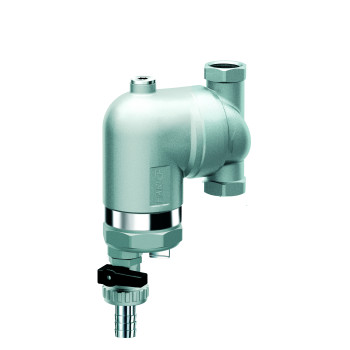 Фильтр с поворотным соединением, 1/2", ВР-ВР, 300 мкм, с магнитной вставкой, под манометр, Tmax: 95 °С, 25 бар FAR