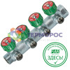 Коллектор регулирующий 1", ВР-НР, 4 отвода 1/2", НР, межосевое 45 мм FAR