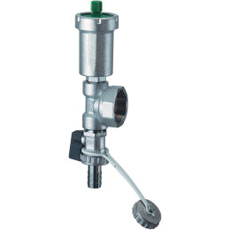 Узел 1 1/2", ВР, с воздухоотводчиком и сливным краном, хромированный FAR