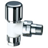 Вентиль термостатический угловой TopFAR, TOP LINE, 1/2", М24х19, EPDM, цвет серебро/белая эмаль FAR