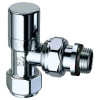 Вентиль запорный угловой 1/2" гайка М24х19 (серебро) с EPDM