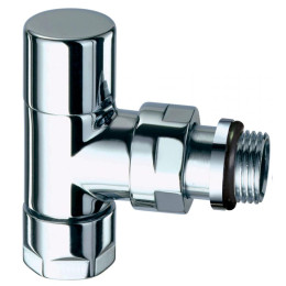 Вентиль запорный угловой TopFAR, 1/2", гайка М24х19, EPDM, цвет серебро FAR