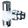Вентиль запорный угловой TopFAR, 1/2", М24х19, EPDM, цвет серебро/белая эмаль FAR