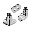 Комплект трехосевой 1/2" с гайкой М24*19 правый, сереб.