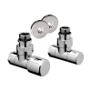 Комплект угловой 1/2" с гайкой М24*19 сереб.