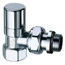 Вентиль запорный угловой LadyFAR, 3/4", ВР, цвет серебро FAR