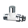Вентиль запорный прямой 1/2", гайка М24х19 бел.глянц.