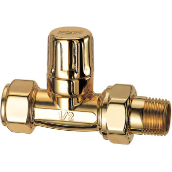 Вентиль запорный прямой,1/2” (М24х19), золото с EPDM