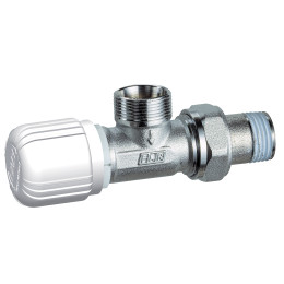 Вентиль термостатический угловой, с горизонтальной буксой, 1/2", М24х19 FAR