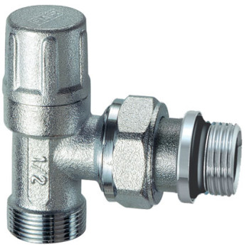 Вентиль запорный угловой, 1/2", М24х19, EPDM FAR