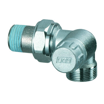 Вентиль запорный трехосевой, правосторонний, 1/2", М24х19 FAR