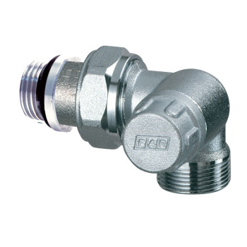 Вентиль запорный трехосевой, правосторонний, 1/2", М24х19, EPDM FAR