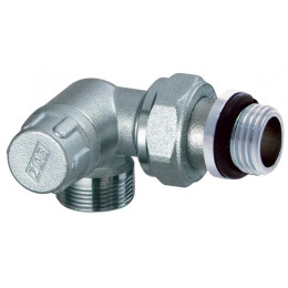 Вентиль запорный трехосевой левосторонний, 1/2", М24х19, EPDM FAR