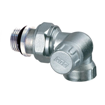 Вентиль запорный трехосевой, правосторонний, 1/2", ВР, EPDM FAR