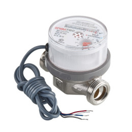 Водосчетчик унив, квартирный, с импульсным выходом, БЕЗ СГОНОВ, до +90^С, 1,5м3, 1/2", 110 мм (NEW)
