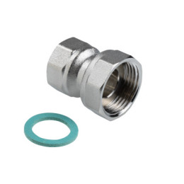 Фитинг резьбовой – полусгон с накидной гайкой и внутренней резьбой 1" х 3/4"