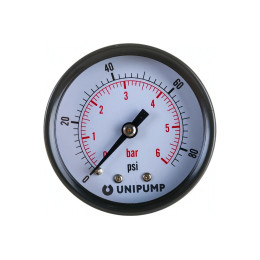 Манометр аксиальный Unipump 1/4" 6 бар (43989)
