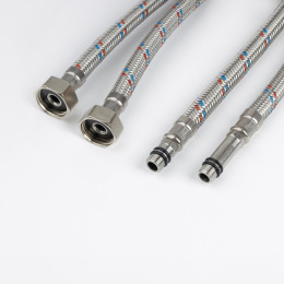 Подводка гибкая для смесителя Iddis 800 мм 1/2"хМ10 комплект 2 шт хром (926CBS08ZP)