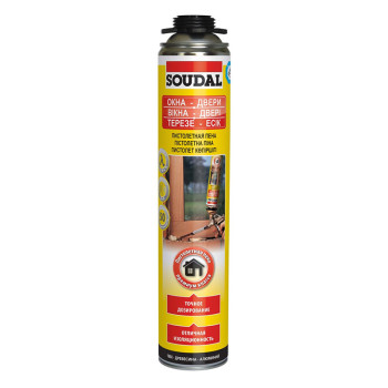 Пена пистолетная 50 12x750 мл. желтая (113986) SOUDAL (113986)