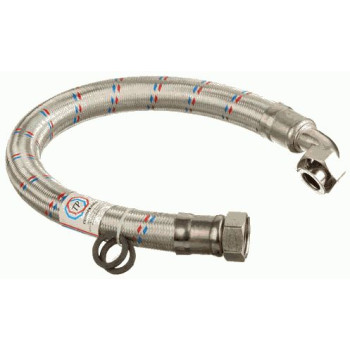 Подводка гибкая для воды 1000 мм. ВВ 1" Гигант угловая (нержавеющая сталь) ТР-Сантехника (021.1.00-100)